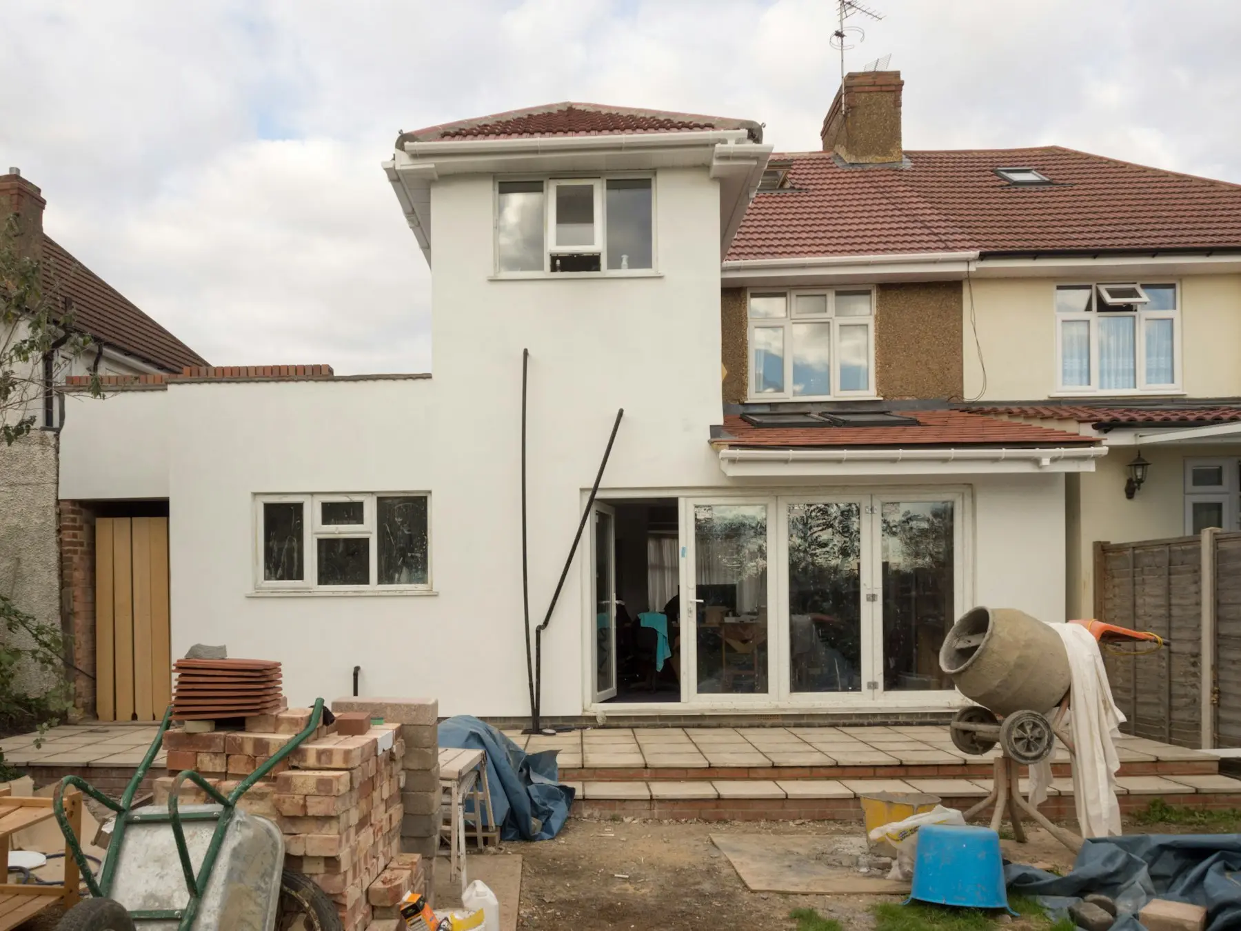 Rear extension under construction