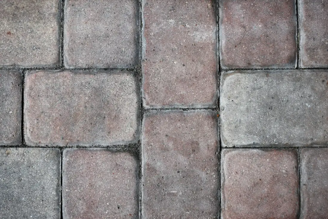 Sealed block paving close up