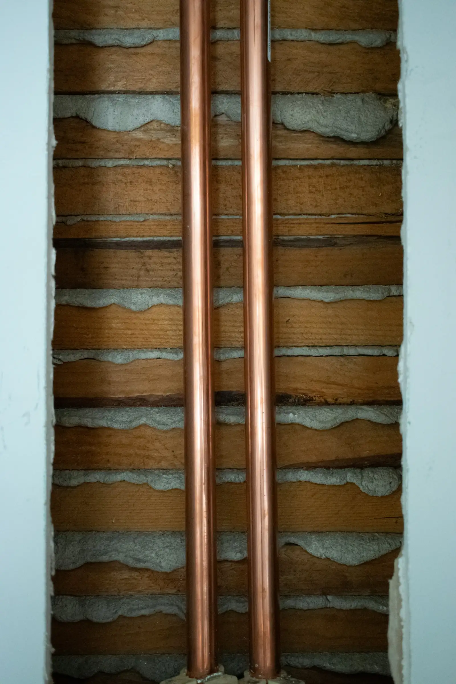 Neat copper pipework