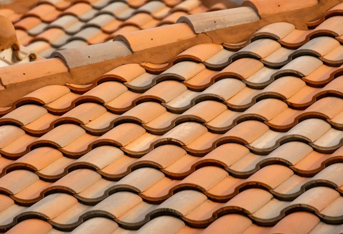 New clay roof tiles